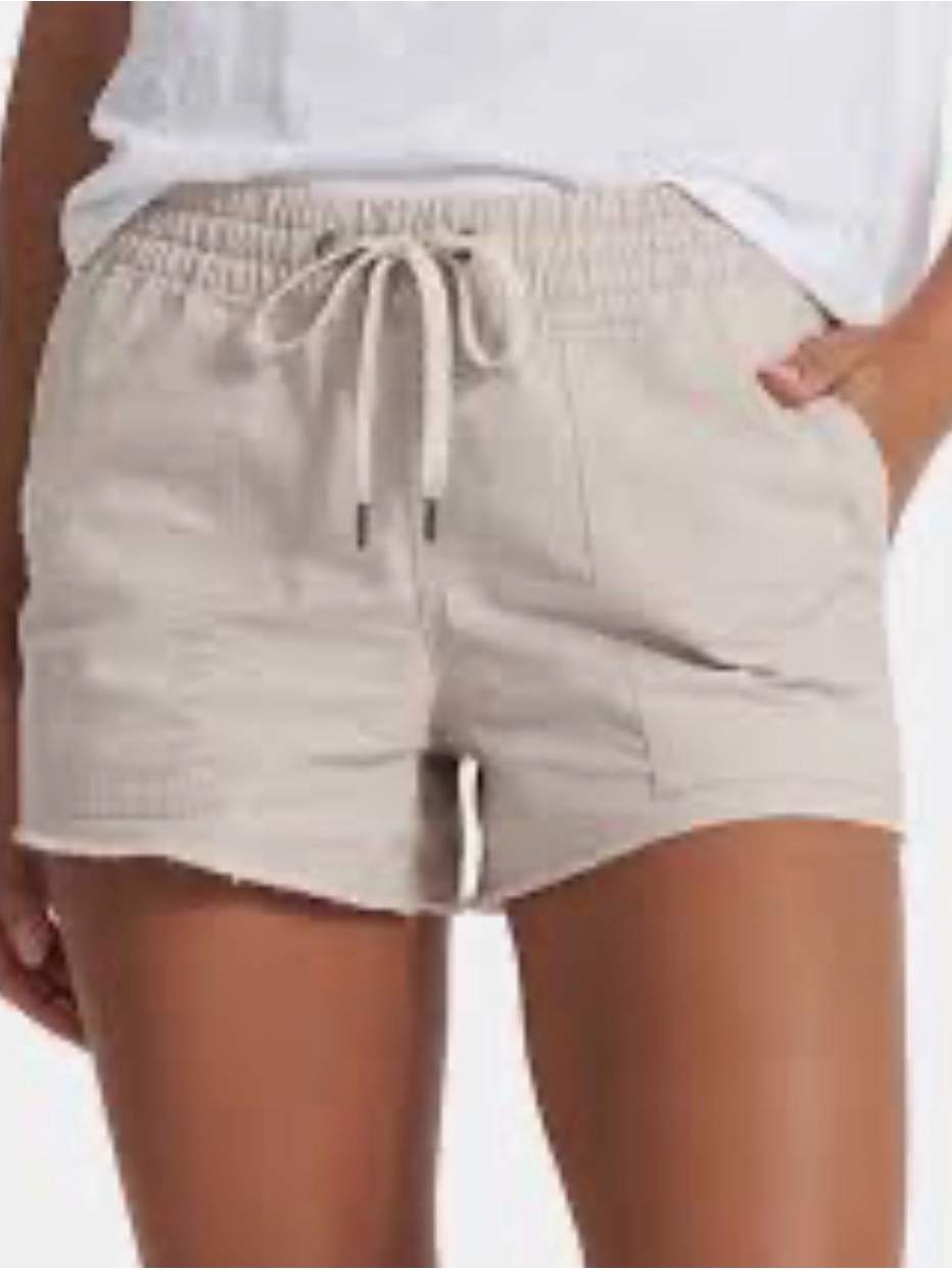 Vuori Vintage Ripstop Drawstring Shorts Khaki Tan Size L Euc